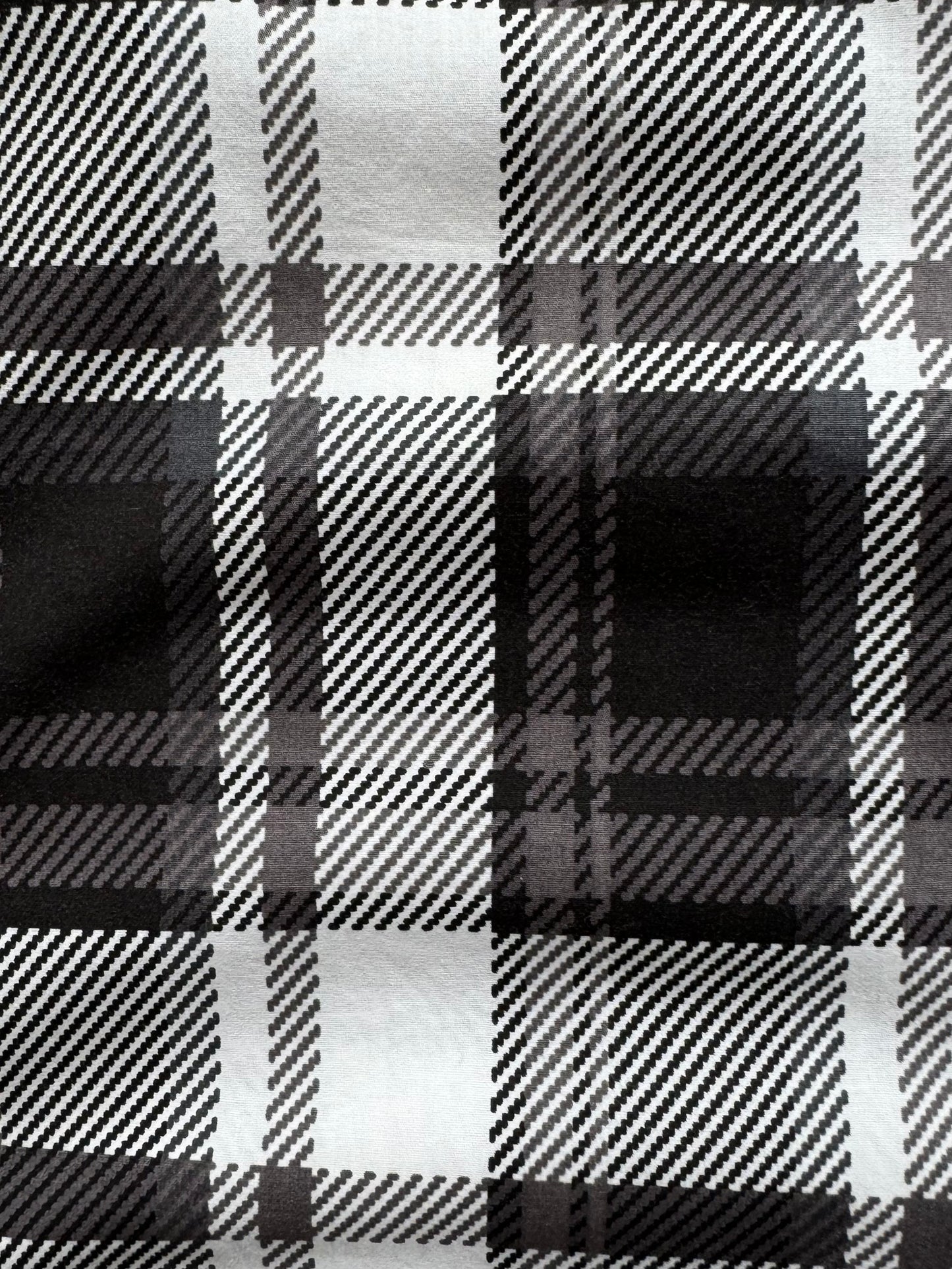 Vintage 90's black white and grey tartan / plaid Bape button up short sleeve shirt (L)