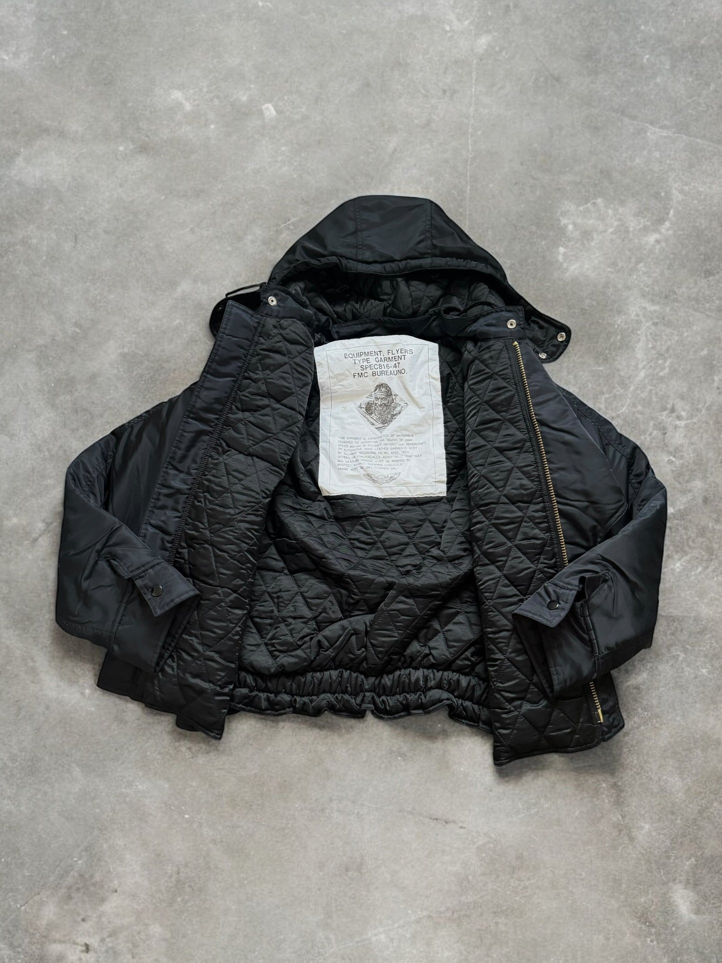 Vintage 90's firemans metal clasp bomber jacket (M)