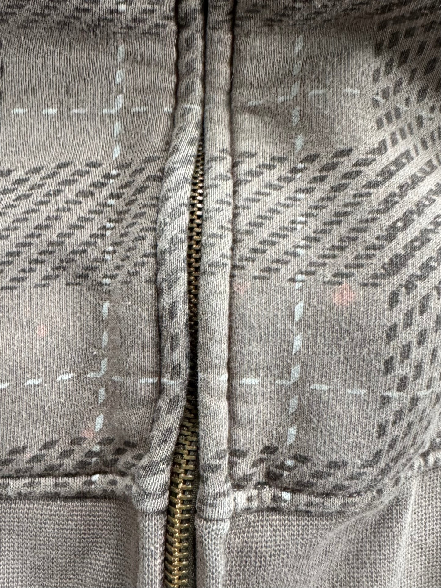 Vintage 2000's brown and beige/cream Billabong tartan / plaid zip up hoodie (XL)