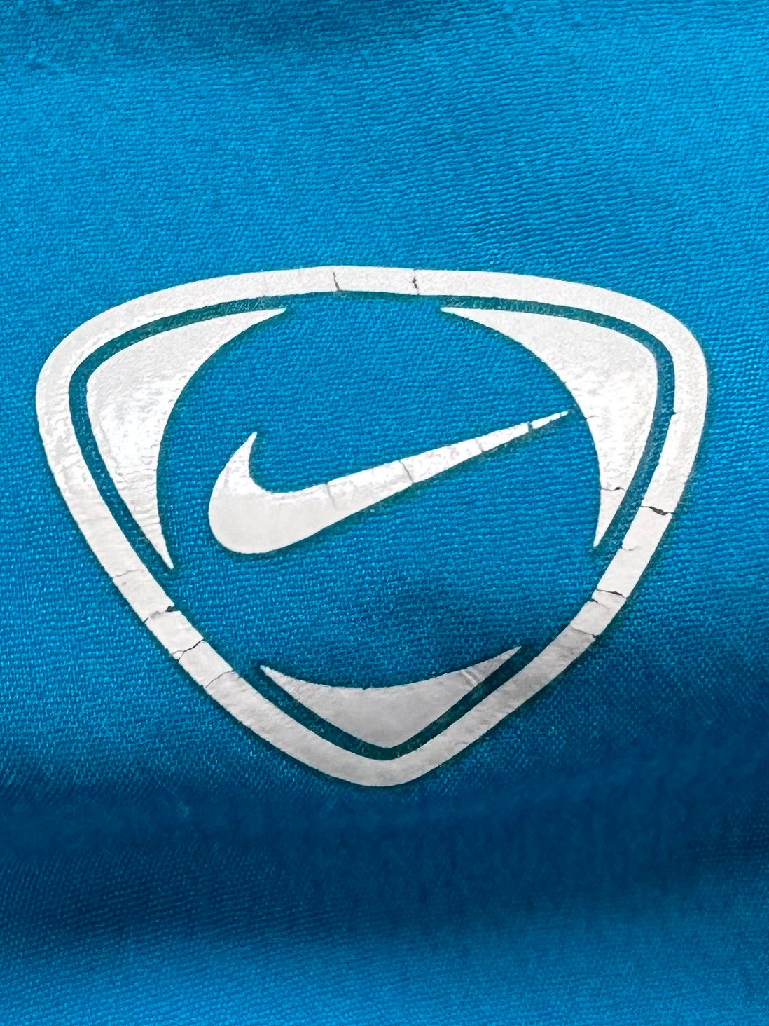 Vintage 2000's Y2K blue and white Nike T90 Inter Milan football technical track jacket (M)