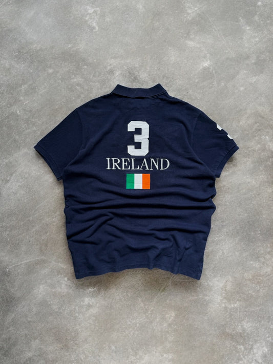 Vintage 2000's Ralph Lauren Ireland big pony country flag embroidered polo shirt (L)