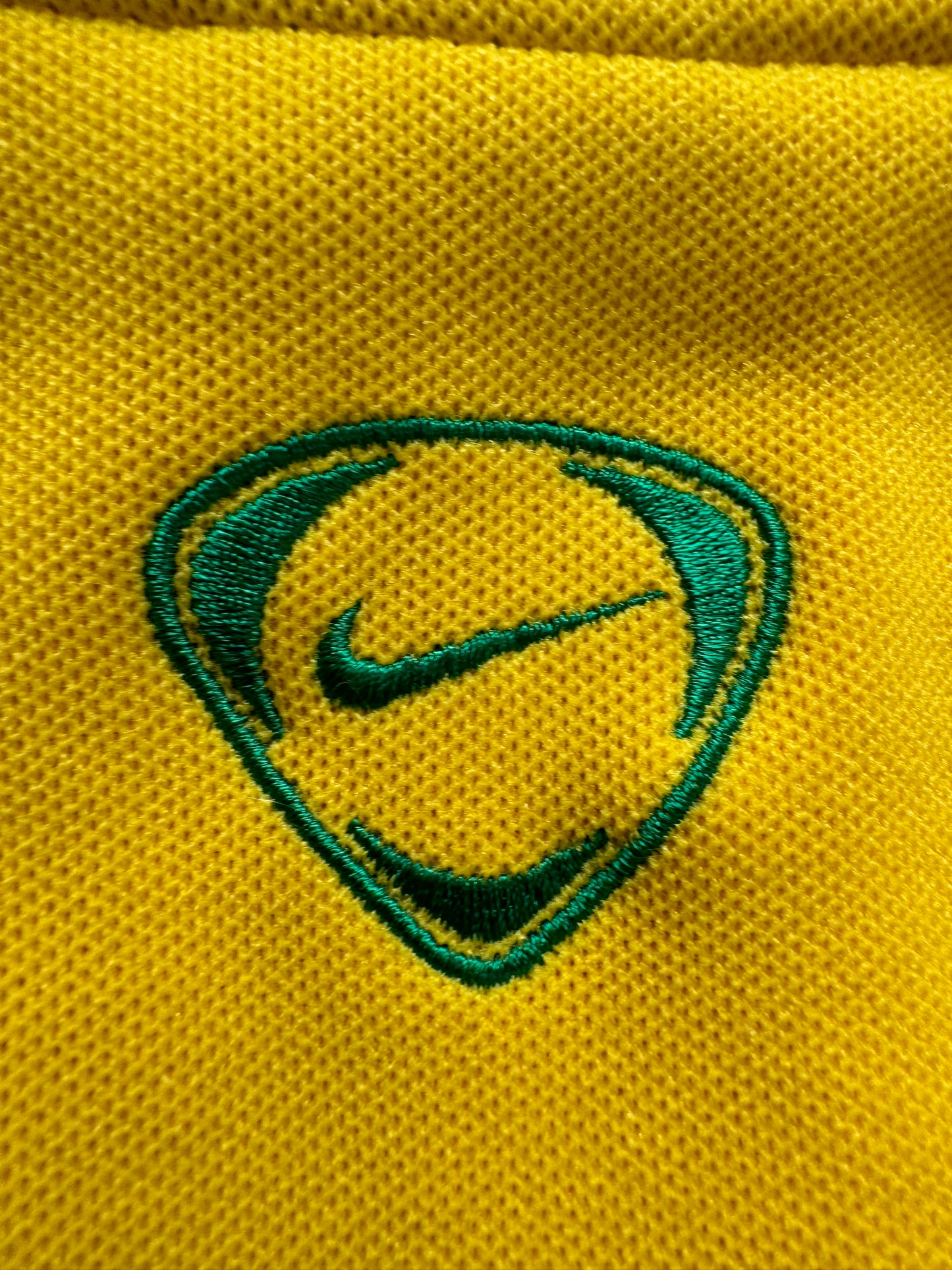 Vintage 2000's green and yellow Nike Brazil football track jacket (XL)