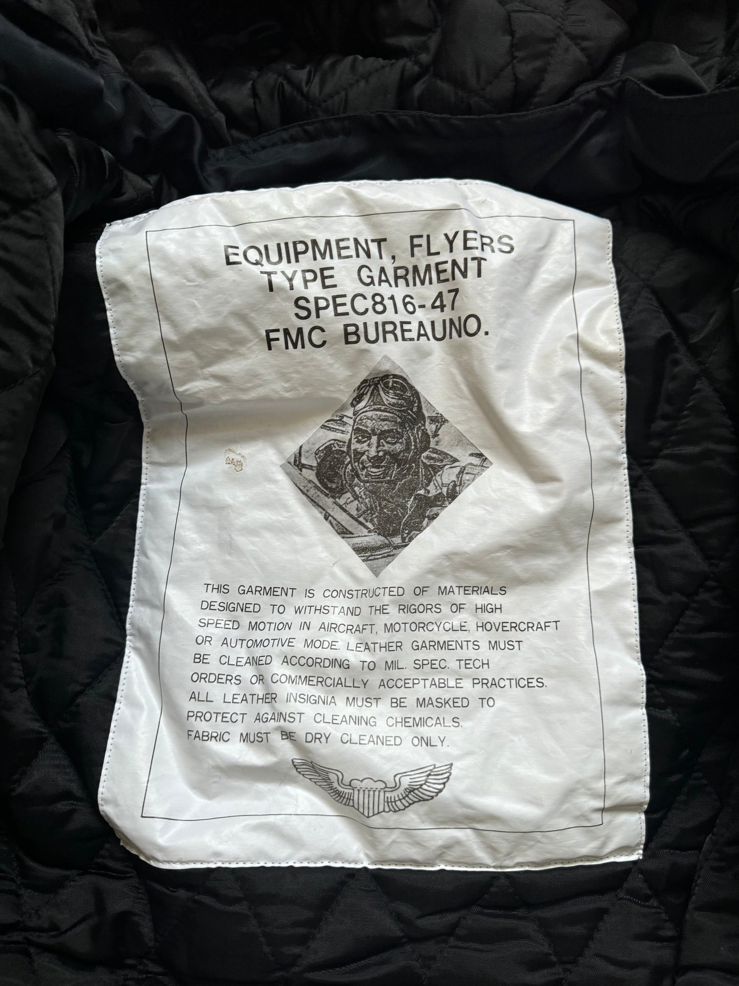 Vintage 90's firemans metal clasp bomber jacket (M)