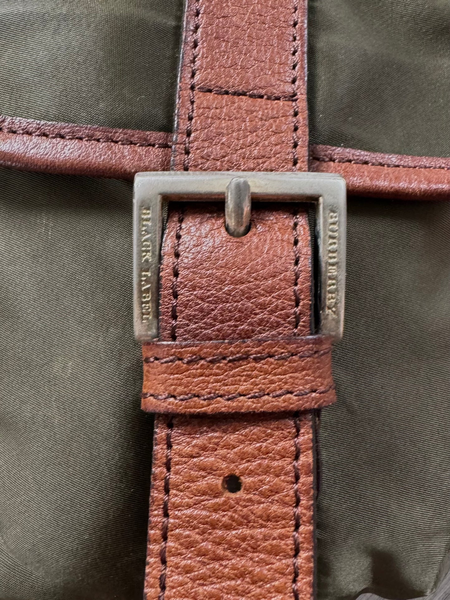 Vintage 90's Burberry leather sling bag / waist bag