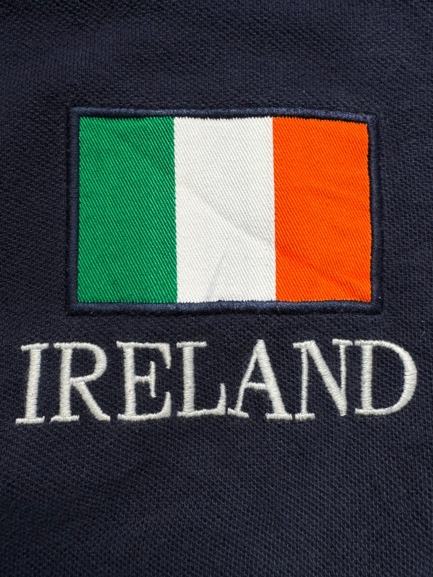 Vintage 2000's Ralph Lauren Ireland big pony country flag embroidered polo shirt (L)