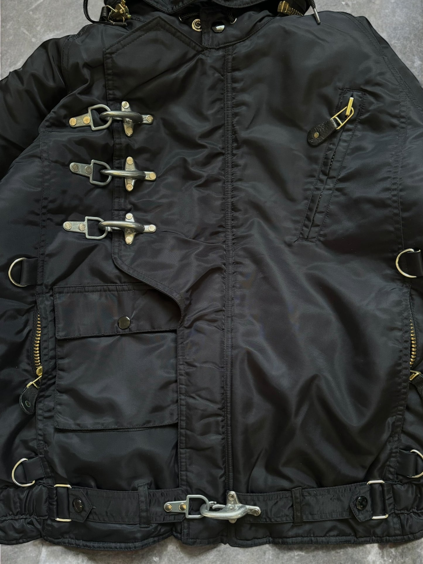 Vintage 90's firemans metal clasp bomber jacket (M)