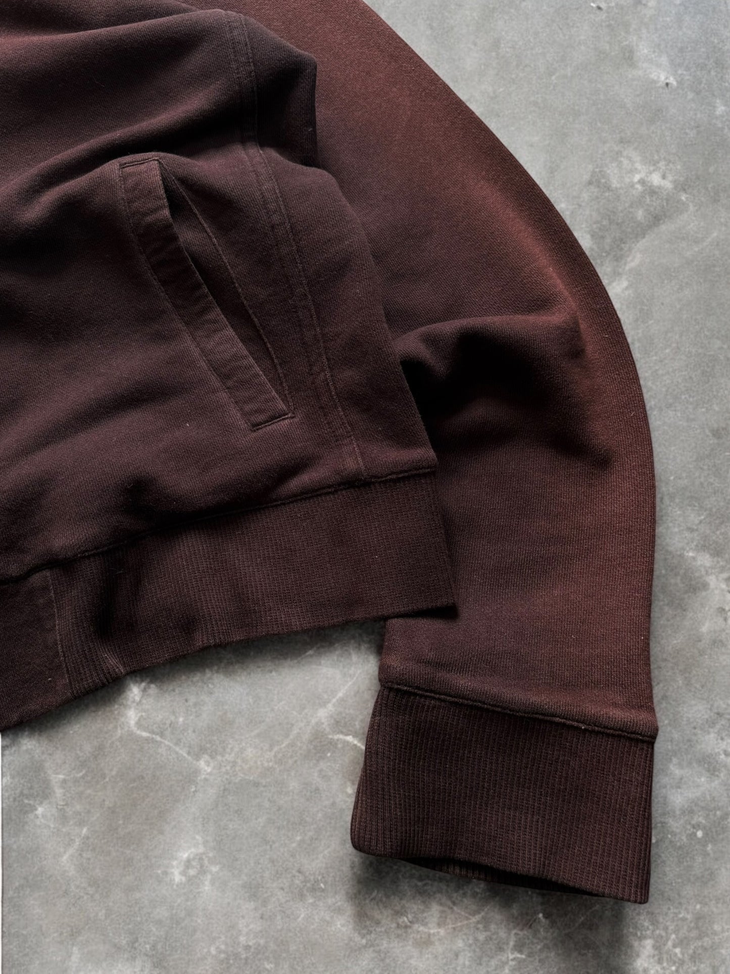 Vintage 2000's washed brown Burberry nova check zip up hoodie (S)