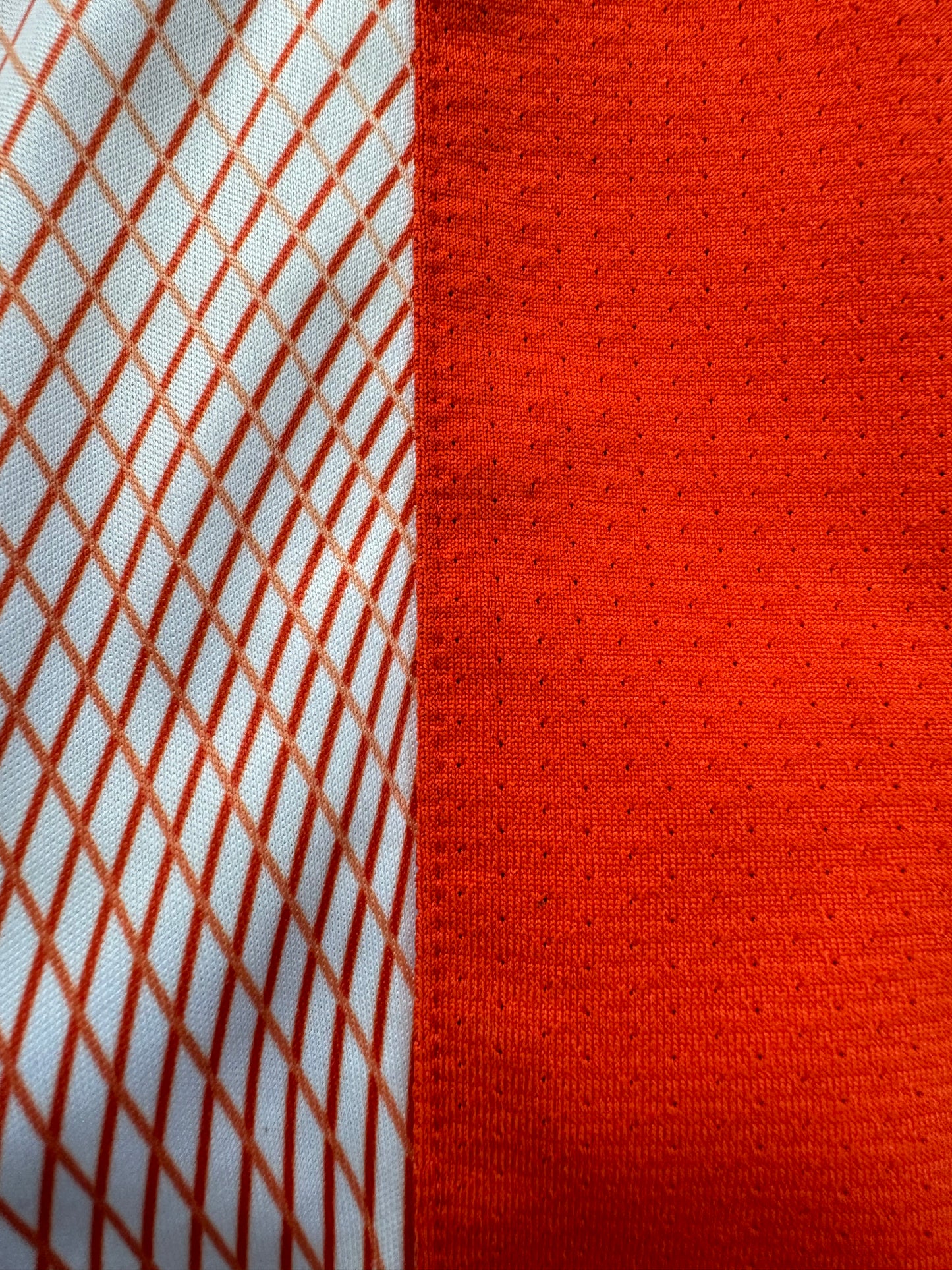 Vintage 2000's Nike T90 sunset orange two tone panelled technical t shirt (L)