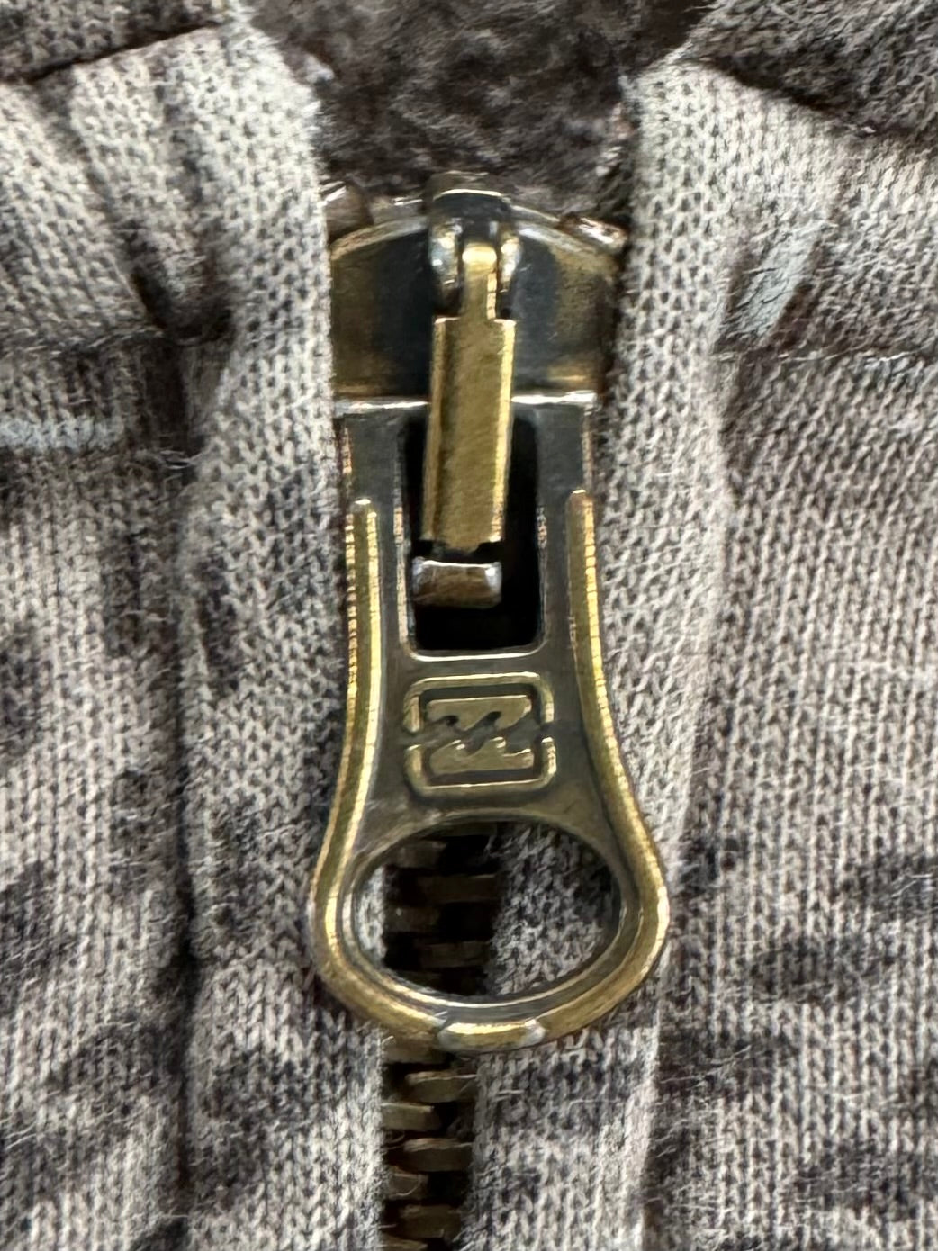 Vintage 2000's brown and beige/cream Billabong tartan / plaid zip up hoodie (XL)