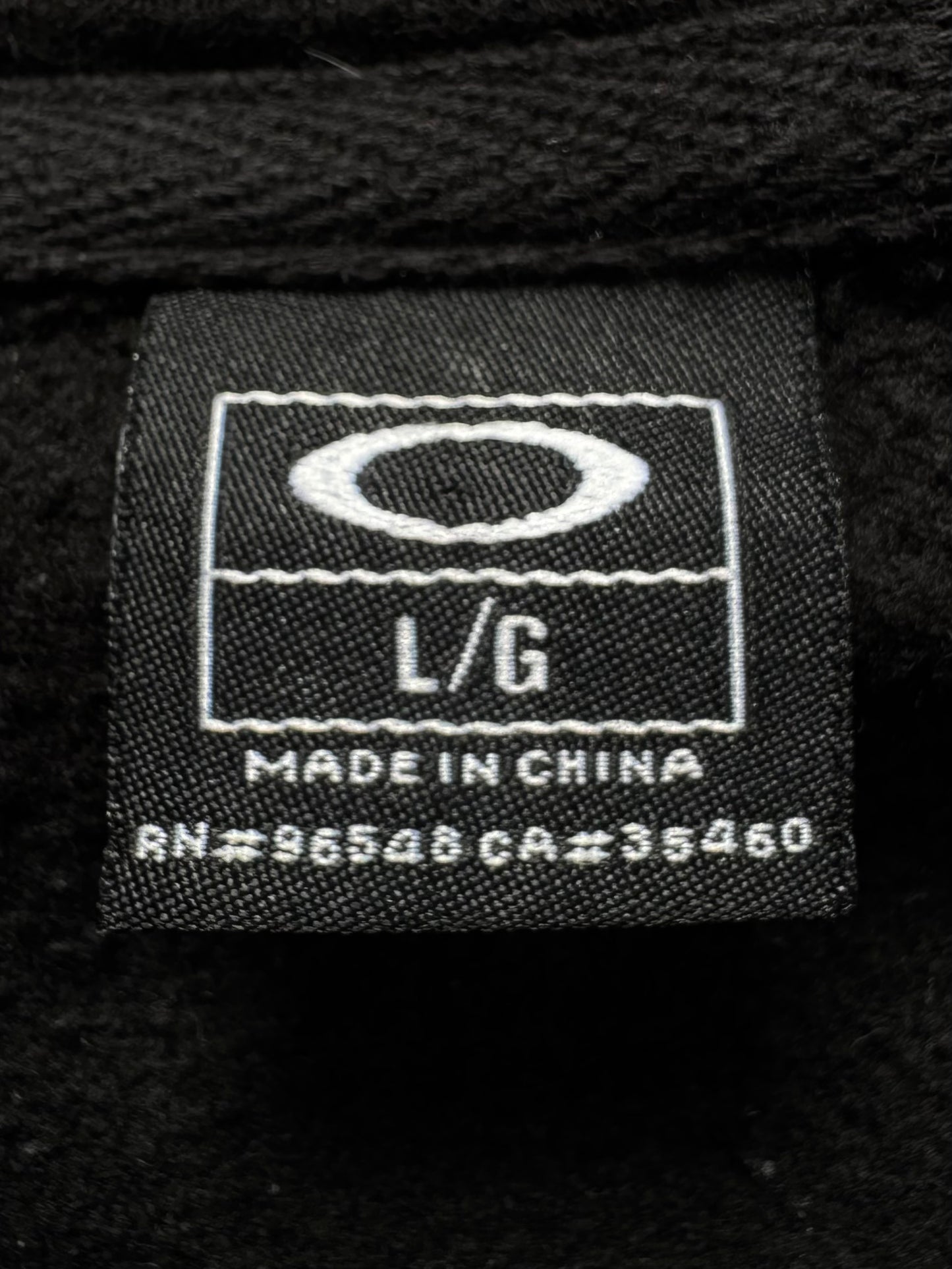 Vintage 2000's black Oakley graphic print logo zip up hoodie (L)