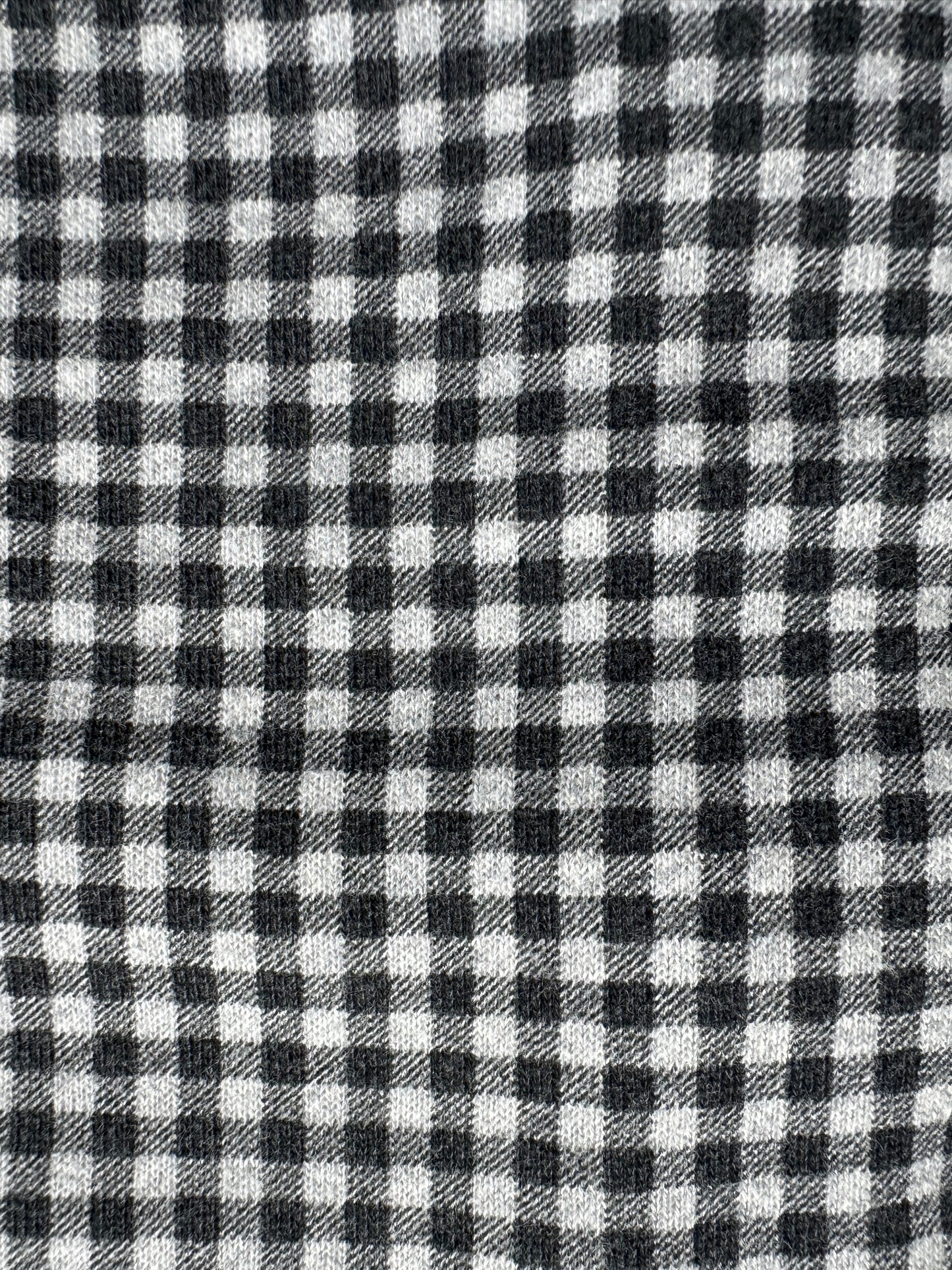 Vintage grey and black Uniqlo tartan / plaid technical zip up hoodie (M)