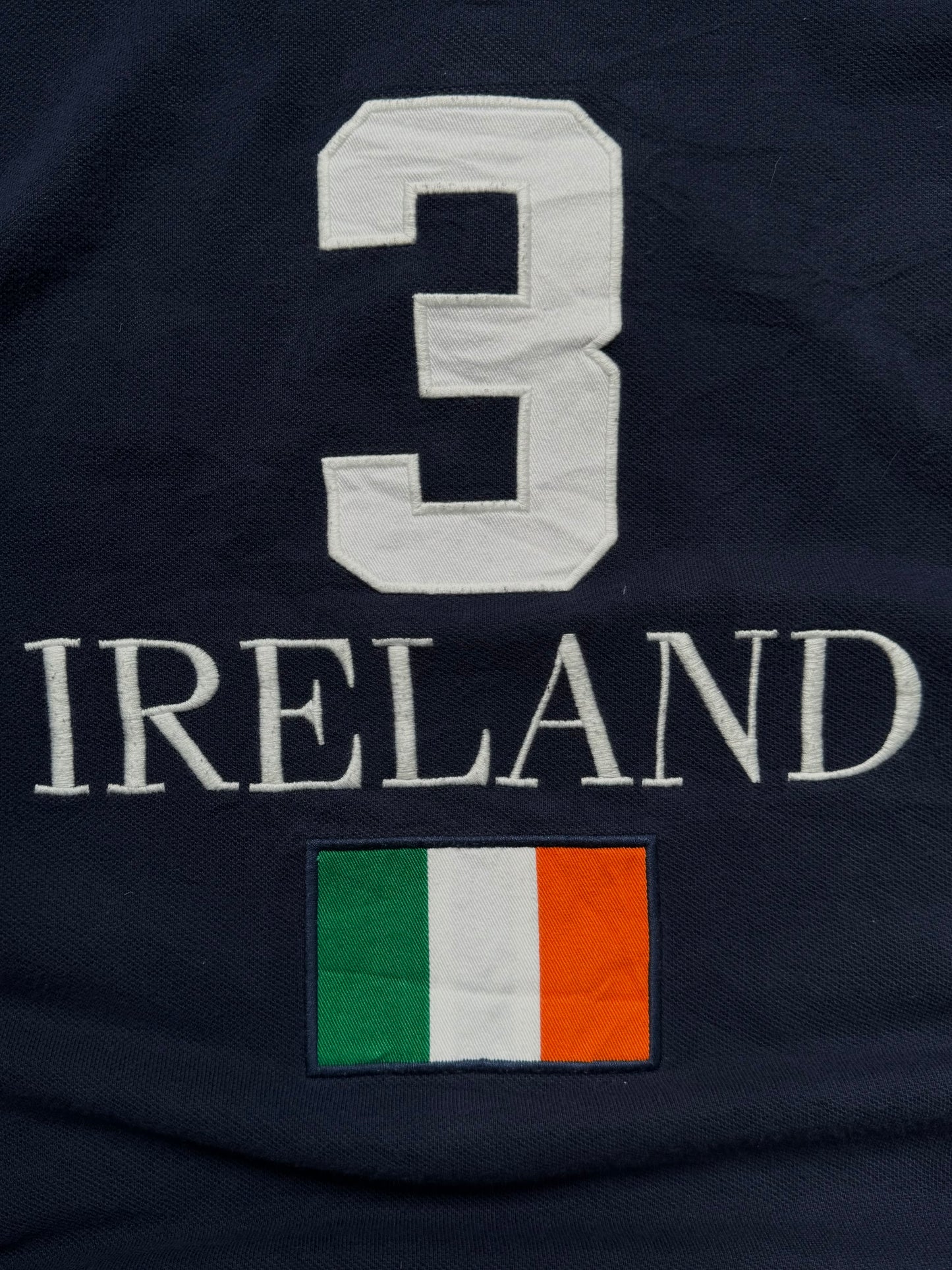 Vintage 2000's Ralph Lauren Ireland big pony country flag embroidered polo shirt (L)